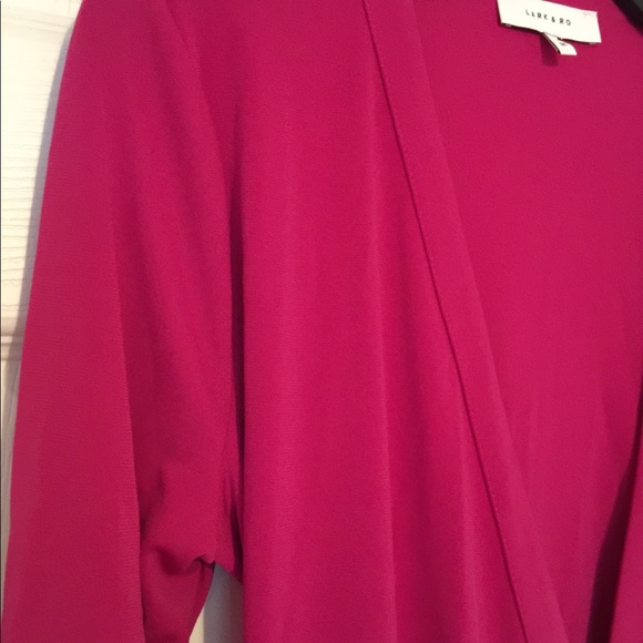 Raspberry colored wrap dress - Picture 2 of 3